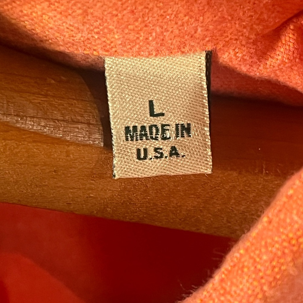 Gitman Bros Men’s Vintage Orange Flannel Button Down Shirt Size L Made In USA - Picture 5 of 5